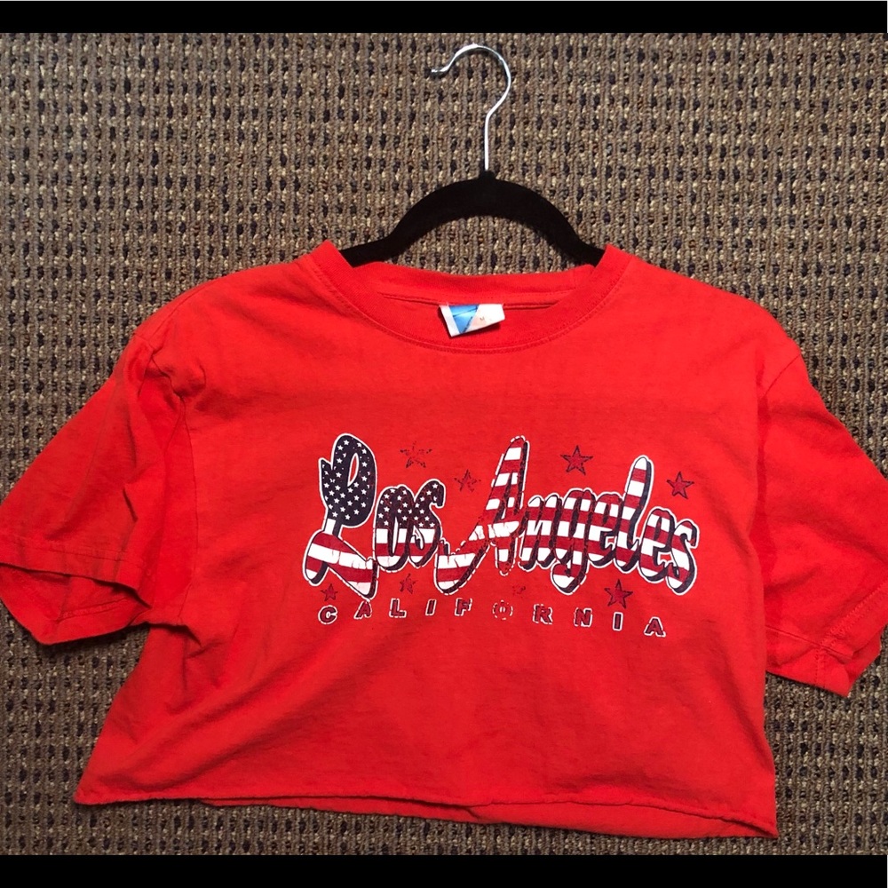 Vintage cropped LA top
